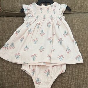 Floral Print Baby Dress with Bloomers